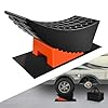 ROBLOCK Tandem Trailer Tire Change Ramp, Tire Lifts Up to 6.3", Raised Tire Change Ramp for Trailers Campers, RV Leveling Blocks with Chocks, Carry Bag, Dual Axle Tandem Wheel Aid,1 Pack