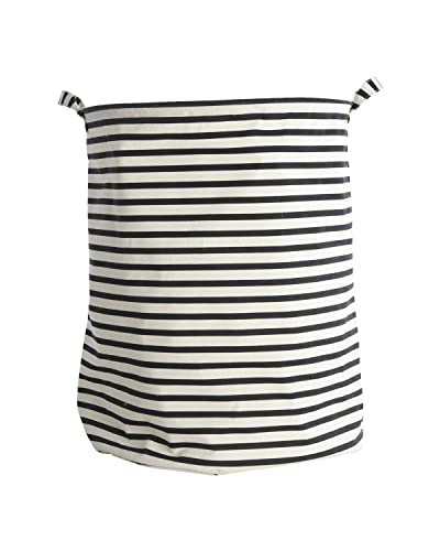 House Doctor Sac à linge rayé, noir/blanc, 40 x 40 cm