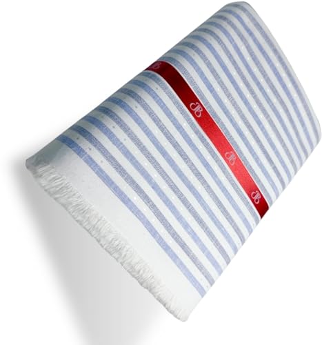 Image of JHABAK'S Unstitched Striped Shirt Fabric for Men - Cotton Linen Blend Lining Material - Shirt and Kurta Piece Cloth