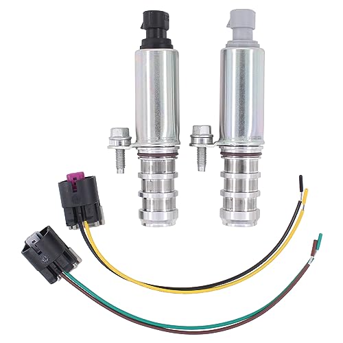 MOTOKU Timing VVT Intake and Exhaust Camshaft Position Actuator Solenoid Valve with Connector Wiring Harness Kit for Chevrolet for GMC for Buick LaCrosse Verano Regal Equinox Malibu HHR Terrain G5 G6