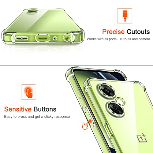 Image of Silicone Oneplus Nord Ce 3 Lite 5G,[Bumper] Exclusive-Transparent Back Cover Clear Thin Case-For Oneplus Nord Ce 3 Lite 5G