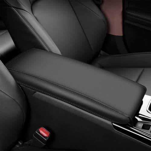 REMOCH Center Console Armrest Cover for Toyota Camry Accessories 2025 2026 Interior Camry (LE/SE/XLE/SXE) Leather Arm Rest Seat Middle Console Box Lid Protector (Black)