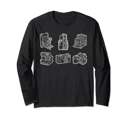 Evolution Of The Camera Vintage Photography Long Sleeve T-Shirt