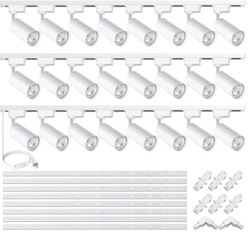 Image of Ultra-Bright H Type White Track Lighting Kit with 26.2 FT Track Rails