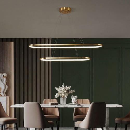 Lustre de salle à manger rectangulaire moderne pour repas conviviaux