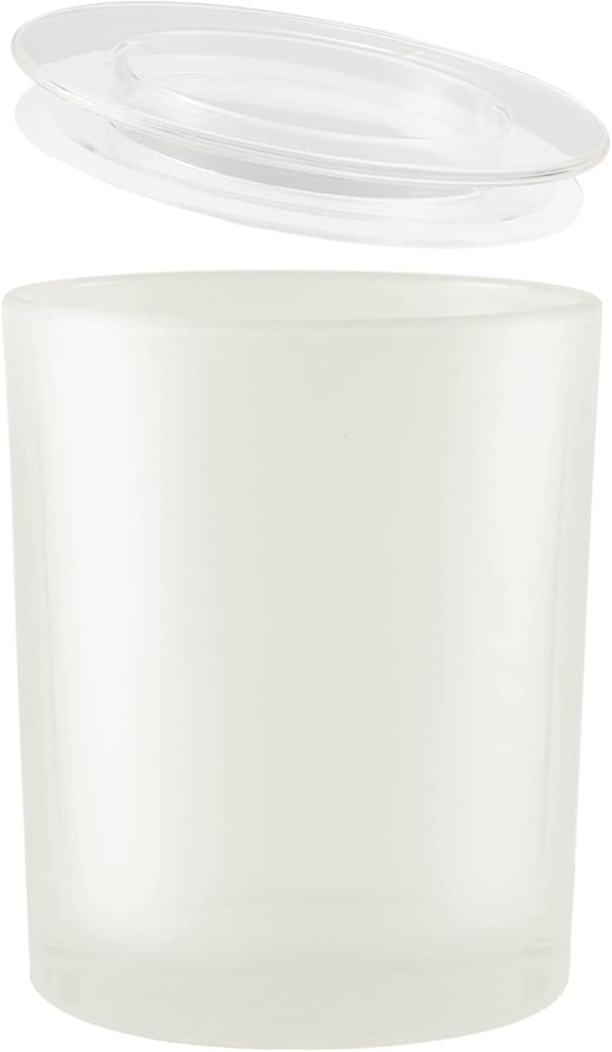 CandMak 6oz Glass Candle Jars, 12 Pack Bulk Empty Candle Vessels Containers with