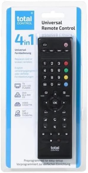 Total Control URC1745 Universal Remote Control in its retail packaging