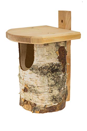 Preisvergleich Produktbild MAZUR International Nistkasten, Nistkästen für meisen, spatzen,Vögel, Vogelhaus, Birkennesthöhle