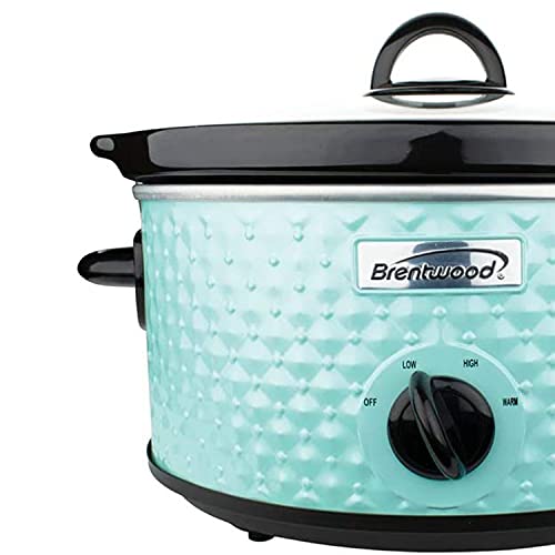 35-Quart-Diamond-Pattern-Slow-Cooker-Blue 35 Quart Diamond Pattern Slow Cooker Blue