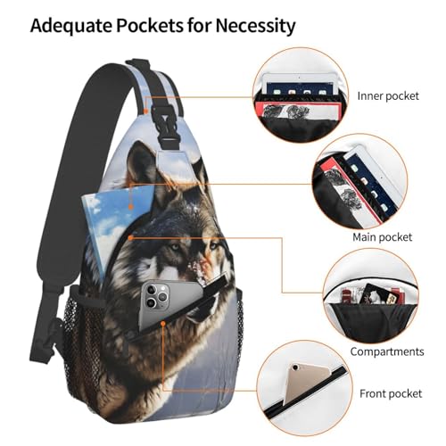 Mochila tipo Sling pequeña para hiking unisex negra miniatura 4