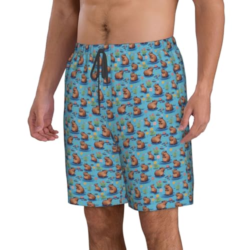Guinea Pig Illustration Print Stylish Beach Shorts Swim Trunks Lightweight Breathable Summer Outdoor Activities2