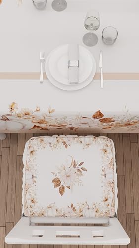 PETTI Artigiani Italiani - Cuscini per Sedia Cucina con Elastico da 6 Pezzi, Copricuscini in Microfibra, Coprisedia con Molla Disegno Autunno 100% Made in Italy - Immagine 1
