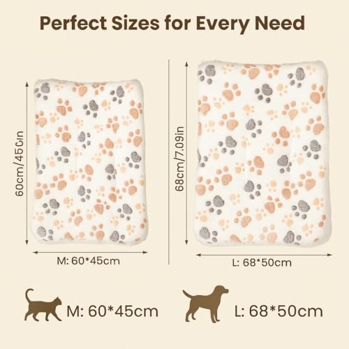 Quppa Orthopädisches Hundebett,Waschbar Hundekissen,Umkehrbar Weiche Warme Hundematte für kleine Hunde Katze Welpen,60 * 45CM Weiß
