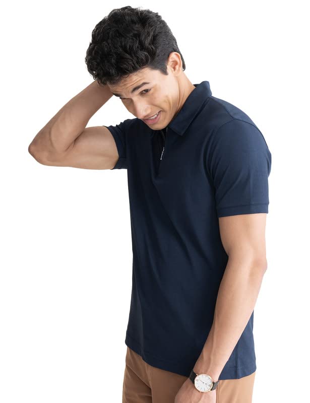 Image of DAMENSCH Men's Solid Regular Fit T-Shirt