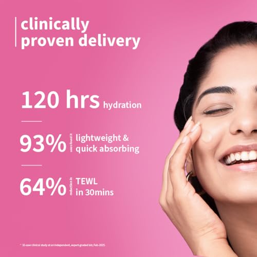 Image of Plum 1% Hyaluronic Acid & Bulgarian Rose ​Dew-It-Light Gel Moisturizer Cream​ 50g | 120 hrs Multi-Layer Hydration | Retains Moisture | Light, Oil-Free, Non-Greasy | Face Moisturiser for Women & Men | For All Skin Types |