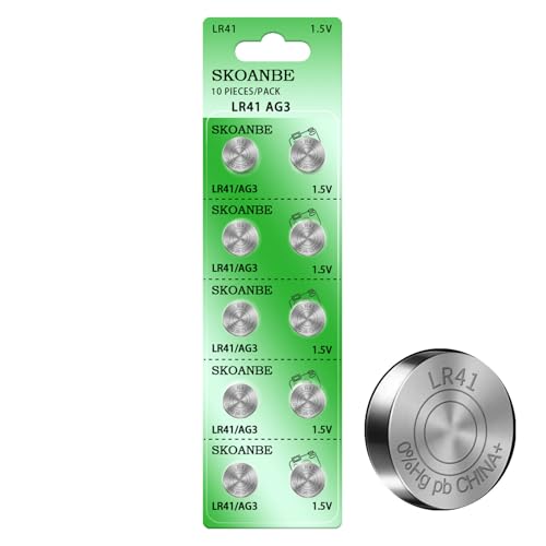 Batería botón SKOANBE LR41 10 piezas 1.5V