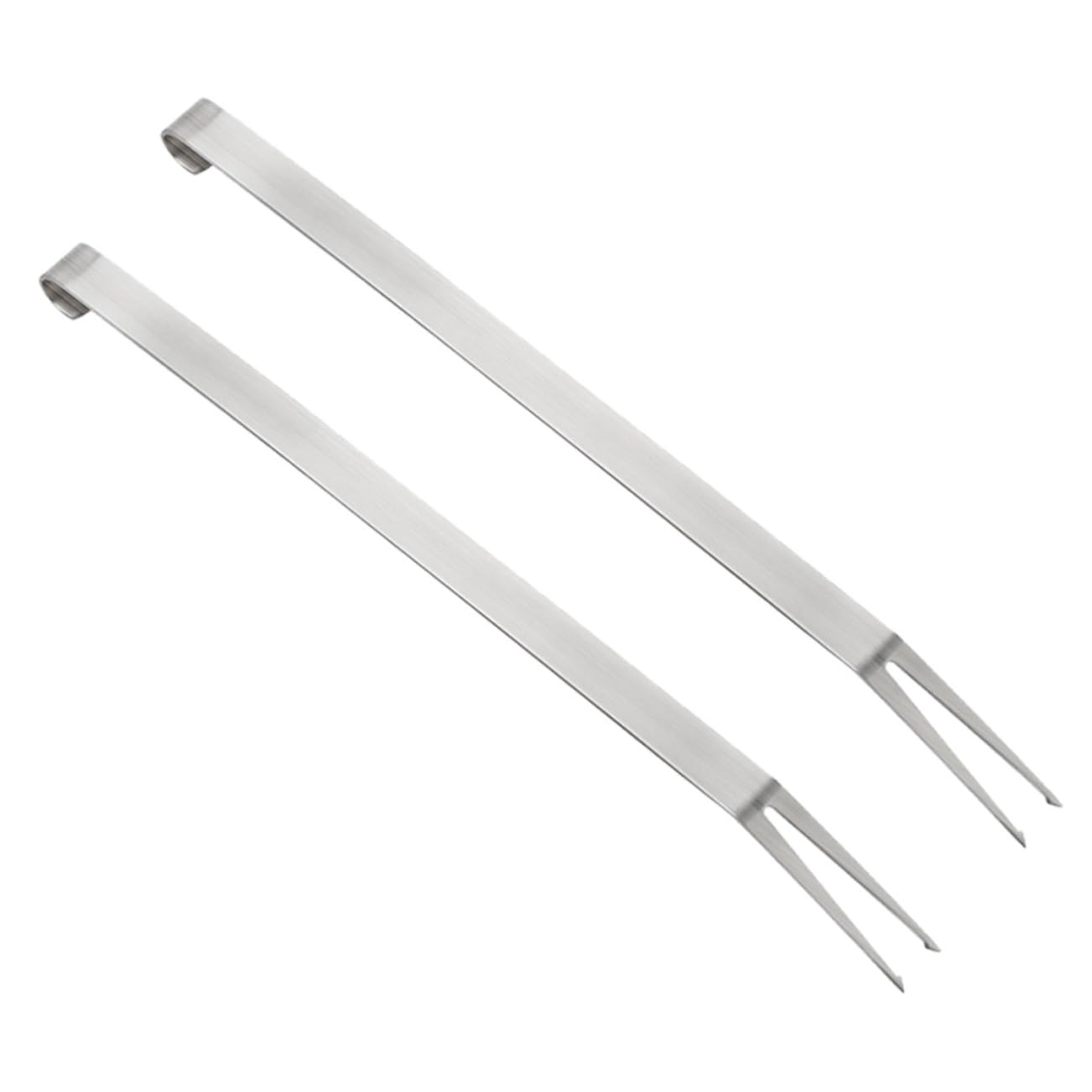 Toyvian 2 Set Forchetta Da Barbecue Inossidabile Scanalato Grigliare All'aperto Forchette Argenteria Forks Utensili Barbecue Forchetta Da Griglia Forchette Da Servizio Argento 2 Pezzi * 2