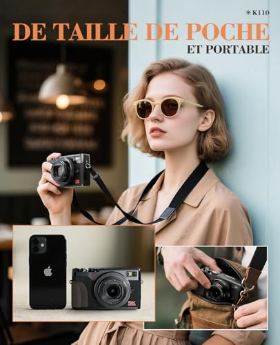 NBD Appareil Photo 5K 64MP, Autofocus, Zoom Numérique 18X, Noir – vue 6