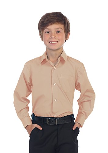 Image of Gioberti Boys Long Sleeve Solid Dress Shirt