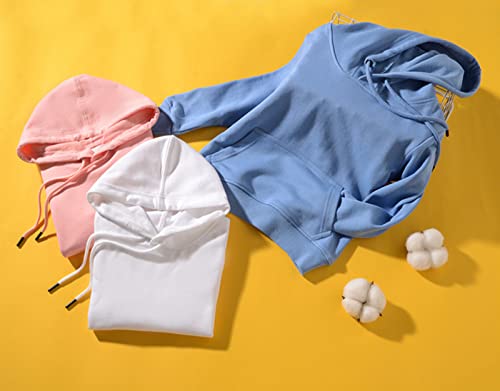 Girls Boys Hooded Pullovers Comfortable Lightweight Solid Sweatshirts Kids Long Sleeve Casual Tops (Yellow, 3-4 Years)2