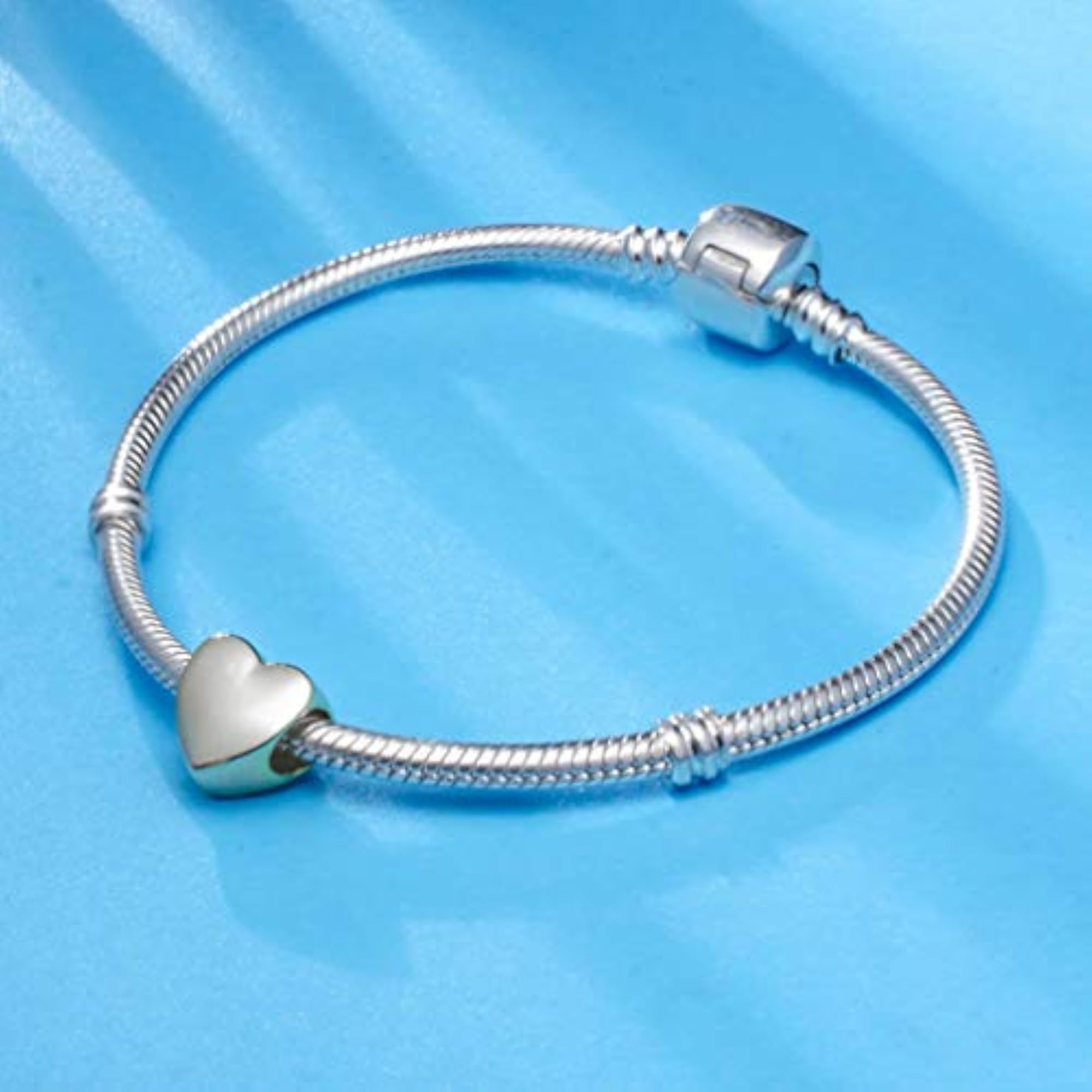 Gold Plated 925 Sterling Silver European Style Heart Charm