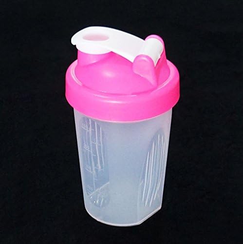 1Pc Pink Sport Protein Shaker Mixer Cup 400ml