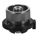 Abaodam Kleiner Gasflaschenadapter aus Aluminiumlegierung für Campingkocher Stabiler Verbesserte Gasnutzung Leichter und Kompakter Outdoor Converter für und Camper