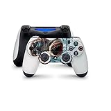 ZOOMHITSKINS PS4 Controller Skin, Compatible for Playstation 4 Controller, Shark Animal Fish Aqua Blood Dangerous Blue, Durable, Fit PS4, PS4 Pro, PS4 Slim Controller, 3M Vinyl, Made in The USA