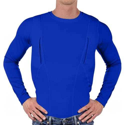 Long Sleeve Concealed Carry Shirts for Men Shadow Carry Tee Shirt