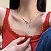 JSGHGDF Fashion Elegant Bowknot Pendant Necklace Sweet Cool Clavicle Chain Simple Necklace Statement Jewelry Neck Chain