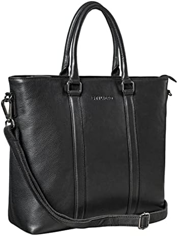 STILORD ‘Jara’ Borsa da Lavoro Grande in Pelle Donne Borsa a Tracolla Vintage Cartella Donna Borsa per laptop 13,3′ Pollici handbag in vera pelle, Colore:nero