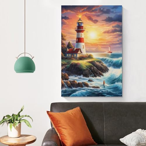 Affiche de phare côtier premium en impression sur toile grand format - 4