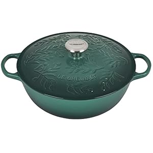 Le Creuset Olive Branch Collection Enameled Cast Iron Signature Soup Pot with Embossed Lid, 5.25 qt., Artichaut