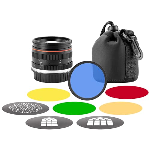 Objectif 50mm f/1.4 Westcott pour Lindsay Adler Optical Spot avec 3 gobos