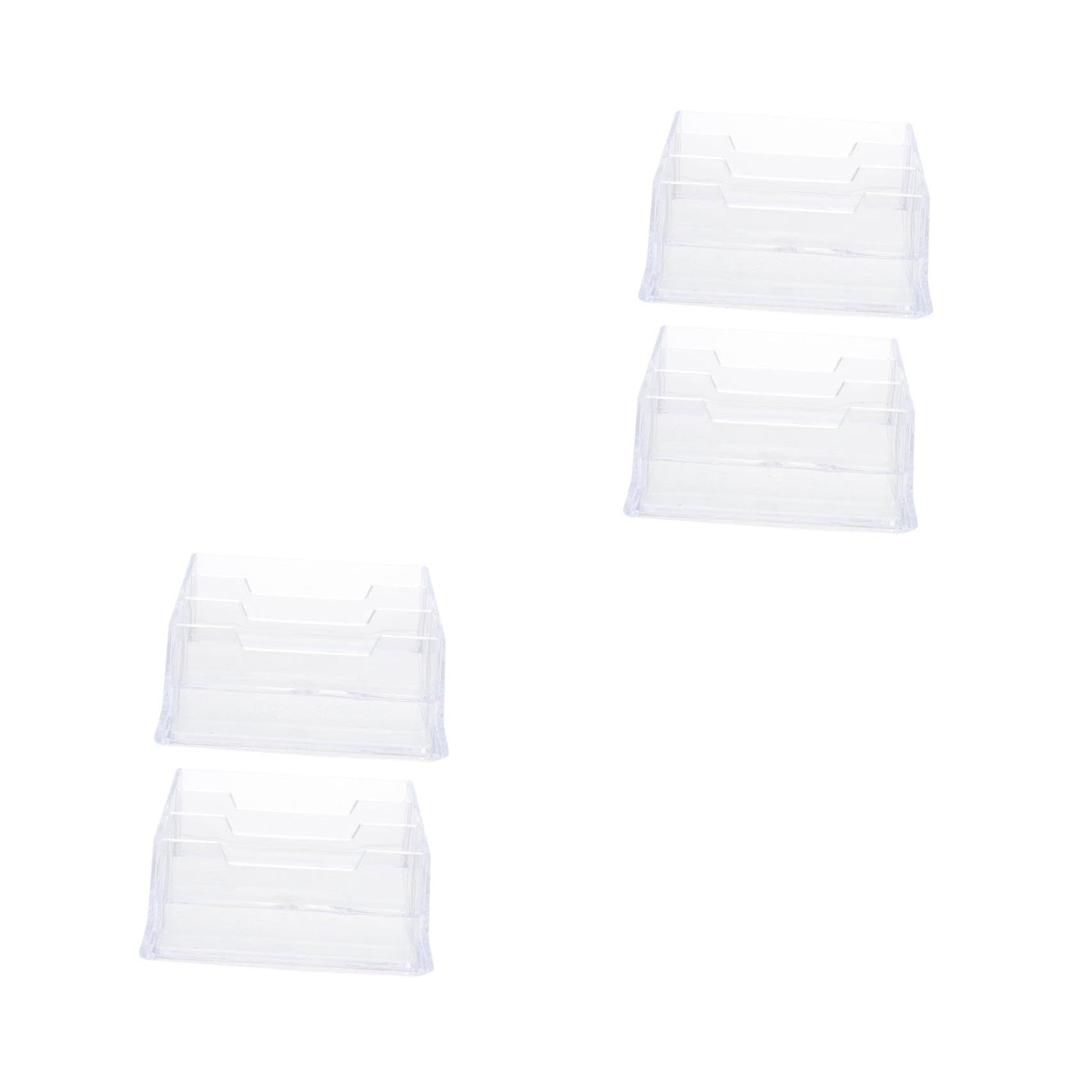 DOITOOL 2 Series Soporte Para Tarjetas De Visita De Plástico Transparente Organizador De Tarjetas Para Oficina Caja De Almacenamiento Resistente Con Único Y Aplicación 2 Piezas*2