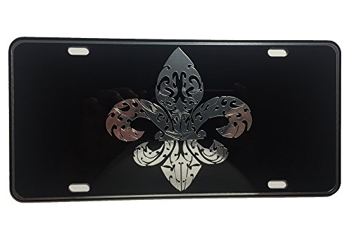 Fleur De Lis Classy and Elegant Heavy Duty Aluminum License Plate S20
