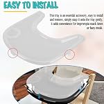 High Chair Tray Cover Compatible with Stokke Tripp Trapp Chair with Cup Holder - Smooth Surface and Strong Suction - Made with Food-Safe Plastic (BPA BPS BPF Lead Phthalate Free) - Clear