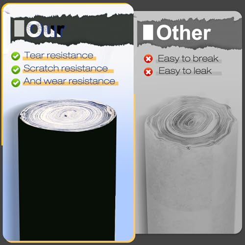 Image of 40 inchx100ft Black Floor Protection Film Anti Slip Paint Proof Reusable Cover