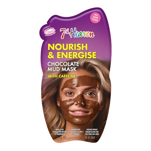 7th Heaven Maschera al fango al cioccolato con caffeina, maschera per il viso nutriente ed energizzante, vegana - Genuine 7th Heaven Face Masks Skincare