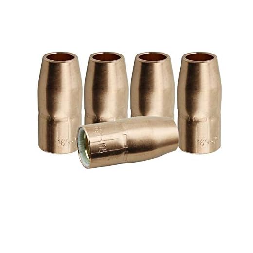 WeldingCity 5-pk Gas Nozzle 169-715 169715 1/2" for Miller Millermatic M-100 (M-10) M-150 (M-150) and Hobart H-9/H-10 MIG Welding Guns