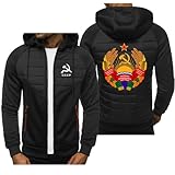 【Veste à capuche au design parfait】il s'agit d'un patchwork de deux couleurs, manches longues, cordon de serrage réglable, avec poche zippée colorée. Poignets et ourlet côtelés, qui verrouillent la chaleur autour de votre tête et du haut du corps.