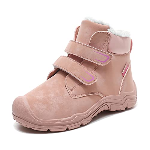 FLIOZY Kids Snow Boots Boys Girls Winter Warm Lined Hiking Walking Boots Outdoor Non-Slip Trekking Shoes Ankle Boots2