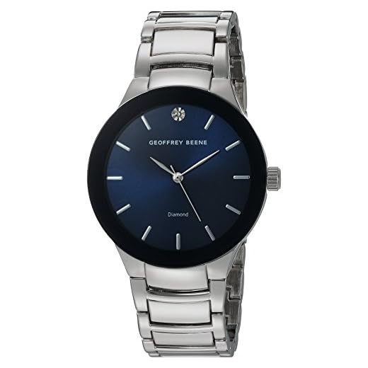 Geoffrey Beene Men's GB8087SLNV Analog Display Japanese Quartz Silver Watch