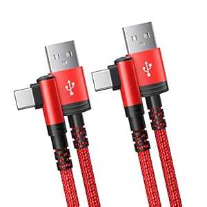 USB C Charger Cable 1M 2M 2Pack, 3.1A Type C Cable Fast Charging,Right Angle USB C Cable Braided for Samsung Galaxy S10…