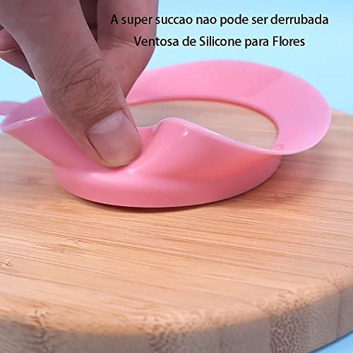 Conjunto Placa SucçãO Bambu, Garfo E Colher De Tigela De Bebê De Bambu, Pontas Garfo De Colher De Si