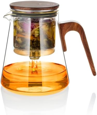 ZENS Magnetic Tea Pot, Enchanted Glass Teapot with Infuser and Ma...