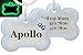 io tags Double Sided Laser Etched Stainless Steel Pet ID Tag for Dog Engraved and Personalized Bone Shape (Paws with Silencer)