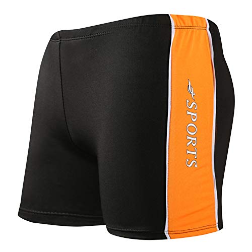 Tonpot - Bañador para hombre, diseño simple, color negro XXXL naranja