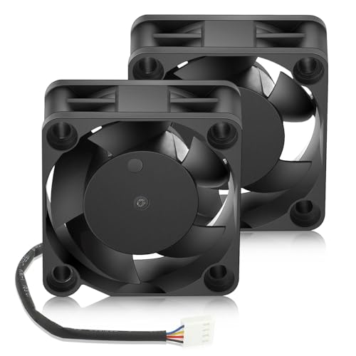 WDERAIR Ventilador de refrigeración de alta velocidad PWM de 40 mm x 20 mm, 12 V, sin escobillas, 4 pines, para caja de CPU, enfriador de impresora 3D, ventilación de repuesto, paquete de 2