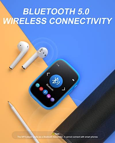 32GB MP3 Player Bluetooth 5.0 MECHEN 2.4'' Touchscreen Portable MP3 Player For Running with Line-in Recording, FM Radio, Speaker, Supports up to 128GB